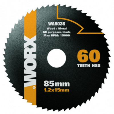 WA5036 - Disco multiusos HSS Worxsaw 85mm 60T
